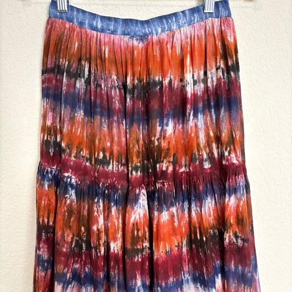 Anthropologie Oksana Norblack Norwhite Tie Dye Midi Skirt Women’s XS Boho - Picture 3 of 10